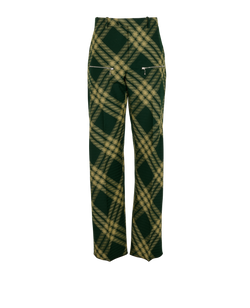 Burberry Giant Check Trousers, Mens, Virgin Wool, Green, Sz S, 3*