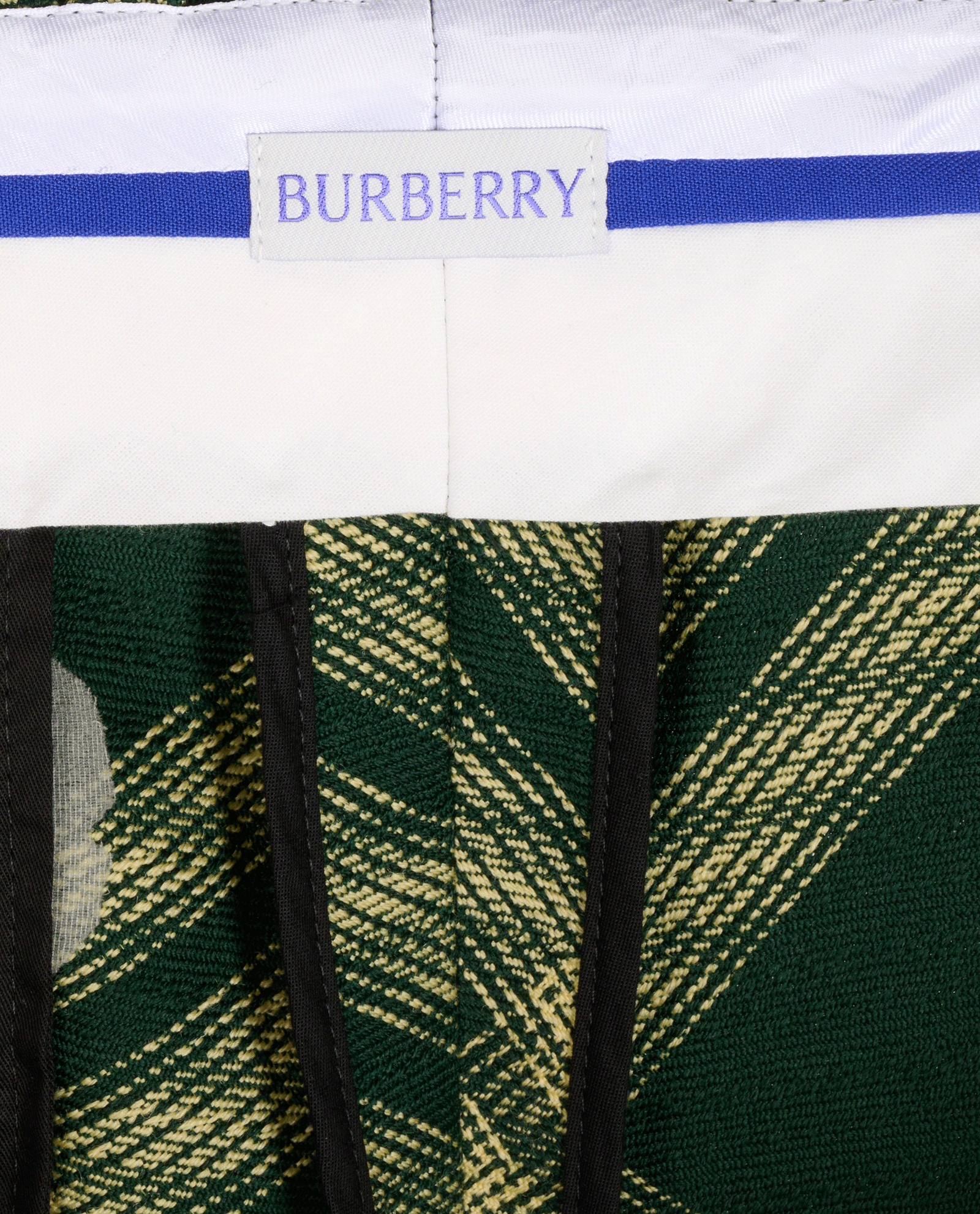 Burberry Giant Check Trousers, &pound;140, Clothing, Green, Wool, Other view
