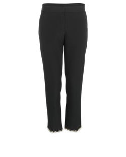 Burberry Tuxedo Cropped Trousers, Wool, Black, UK8, 3*