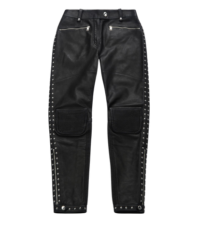 Burberry Studded Biker Trousers, front view