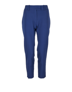 Celine Cropped Trousers, Wool, Blue, UK12, 3*
