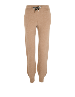 Celine Logo Drawstring Knitted Joggers, Cashmere/Wool, Beige, Sz S, 3*