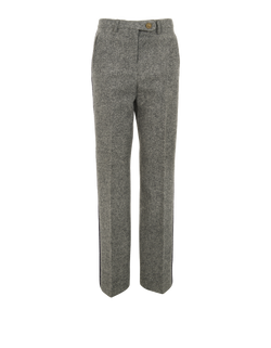 Chanel Striped Trousers, Wool, Grey, UK6, 3*