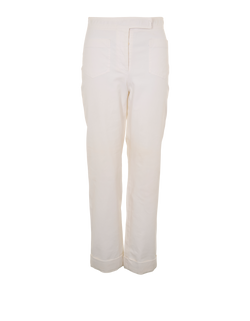 Chanel Vintage Straight Leg Trousers, Cotton, White, UK10, 1*