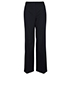 Chanel Wide Leg Trousers, &pound;145, Clothing, Black, Cotton, Front view