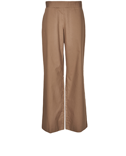 Chanel Wide Leg Trousers, &pound;130, Clothing, Brown, Cotton, Front view
