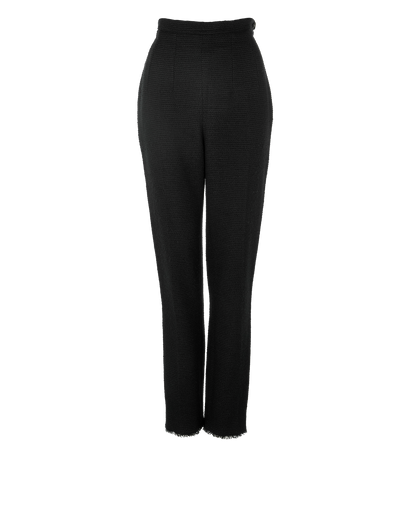 Chanel High Waisted Tweed Trousers, front view