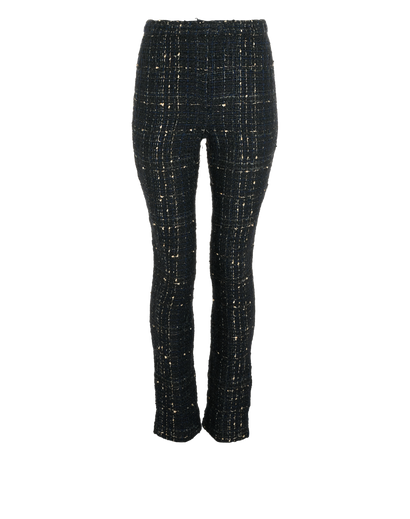 Chanel Tweed Trousers, &pound;320, Clothing, Black, Wool, Front view