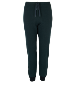 Chloe Drawstring Joggers, Wool, Green, UK12, 2*