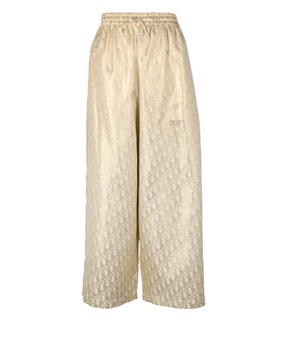 Christian Dior Oblique Wide Leg Trousers, £420, Clothing, Gold, Silk, Front view