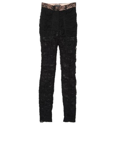 Dolce and Gabbana Lace Trousers, &pound;140, Clothing, Black, Lace, Front view