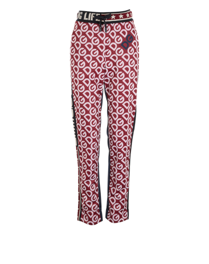 Dolce & Gabbana DG Mania Joggers, &pound;90, Clothing, Navy/Red, Polyester (Polymer), Front view