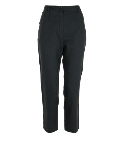 Dolce & Gabbana Jacquard Trousers, &pound;70, Clothing, Black, Cotton, Front view
