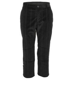Dolce & Gabbana Corduroy Cropped Trousers, Cotton, Black, UK10, 3*