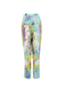 Emilio Pucci Kaleidoscope Print Trousers, &pound;95, Clothing, Blue/Purple, Silk, Back view
