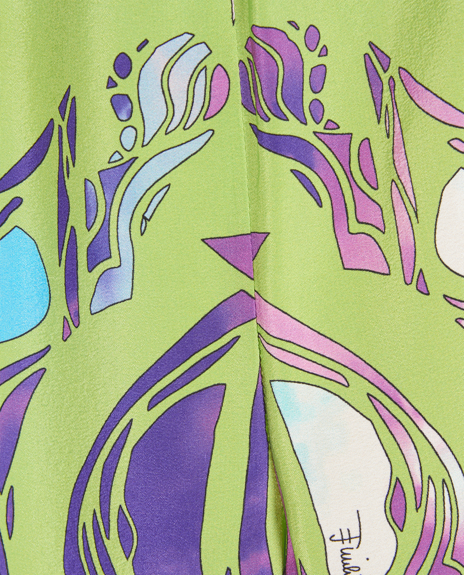 Emilio Pucci Kaleidoscope Print Trousers, &pound;95, Clothing, Blue/Purple, Silk, Other view