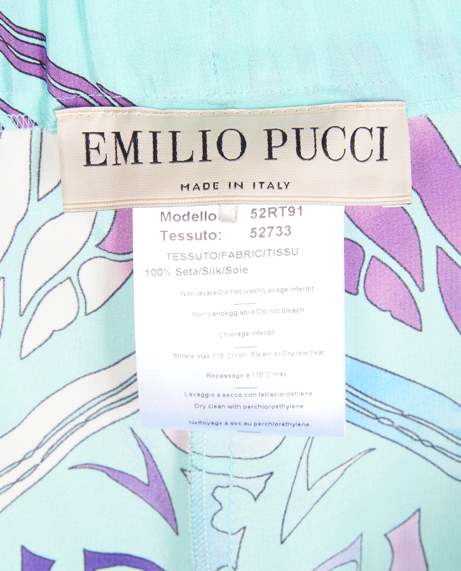 Emilio Pucci Kaleidoscope Print Trousers, &pound;95, Clothing, Blue/Purple, Silk, Other view