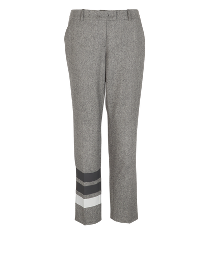 Fendi Straight Leg Trousers, &pound;180, Clothing, Grey, Wool, Front view
