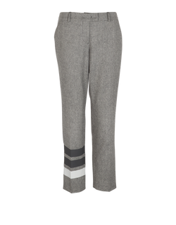 Fendi Straight Leg Trousers, Wool, Grey, UK10, 2*
