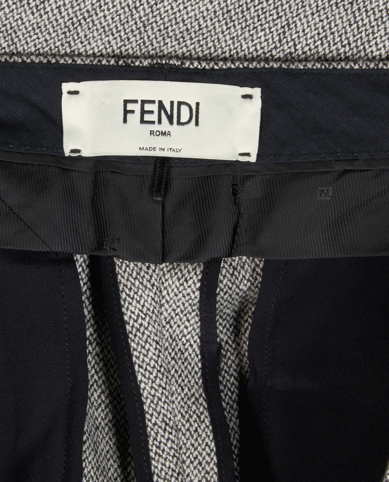 Fendi Straight Leg Trousers, &pound;180, Clothing, Grey, Wool, Other view