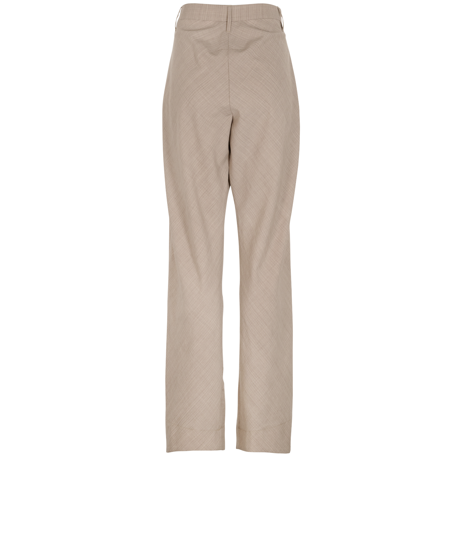 Fendi Straight-Leg Trousers, &pound;180, Clothing, Beige, Wool, Back view