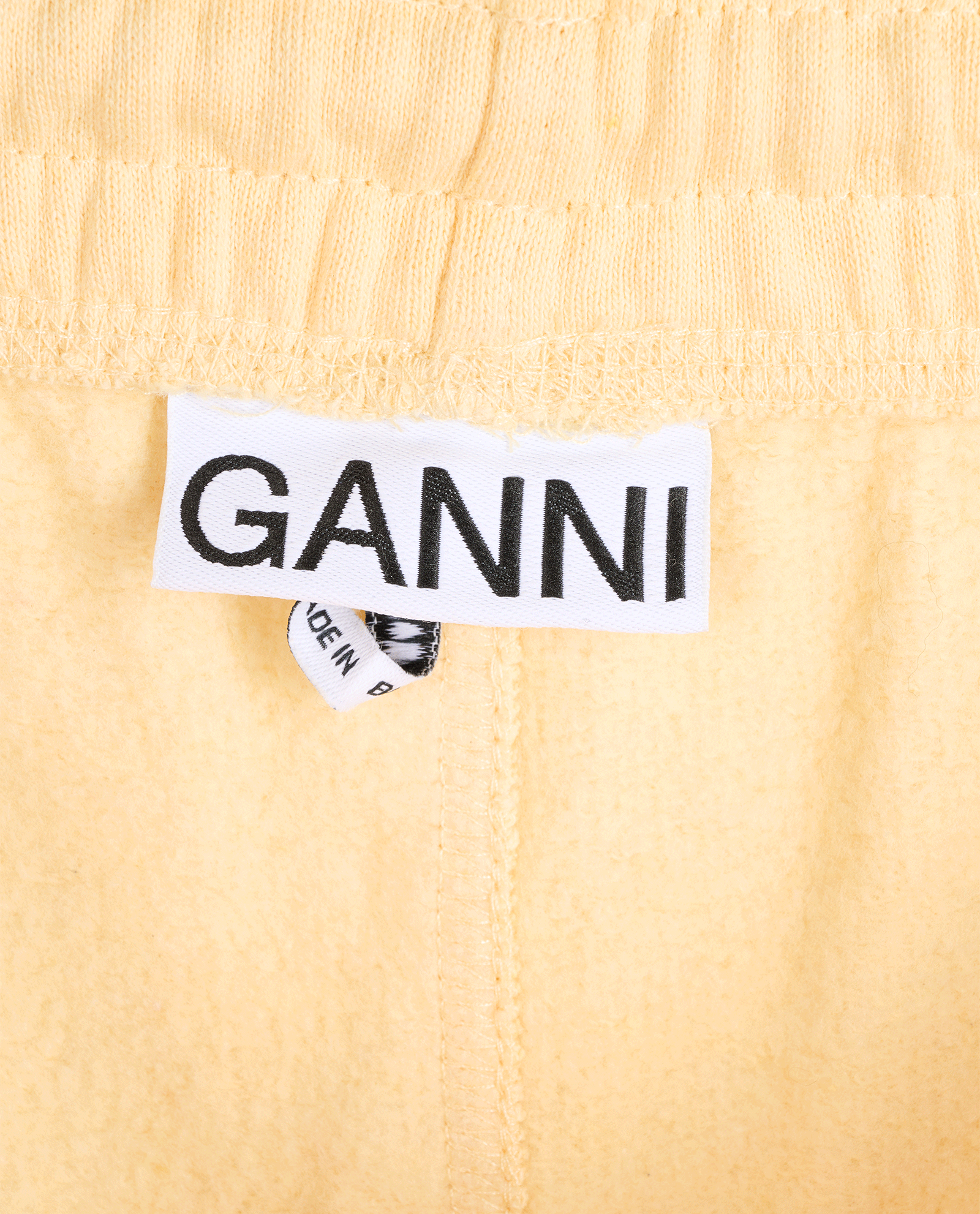 Ganni Software Isoli Elasticated Jogger, &pound;50, Clothing, Yellow, Cotton, Other view