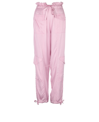 Ganni Washed Satin Trousers, front view