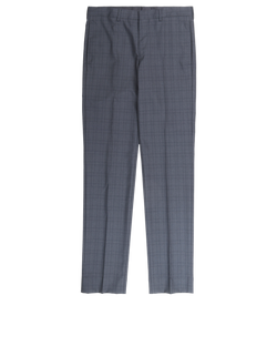 Givenchy Check Tailored Trousers, Mens, Wool, Grey, Sz M, 2*