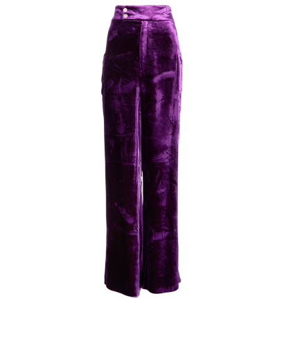 Gucci Wide Leg Velvet Trousers, front view