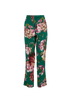 Gucci Blooms Print Pyjama Pant, &pound;170, Clothing, Green/Pink, Silk, Back view