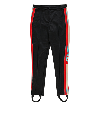 Gucci Stirrup Stripe Leggings, &pound;150, Clothing, Black/Red, Polyester Mix, Front view