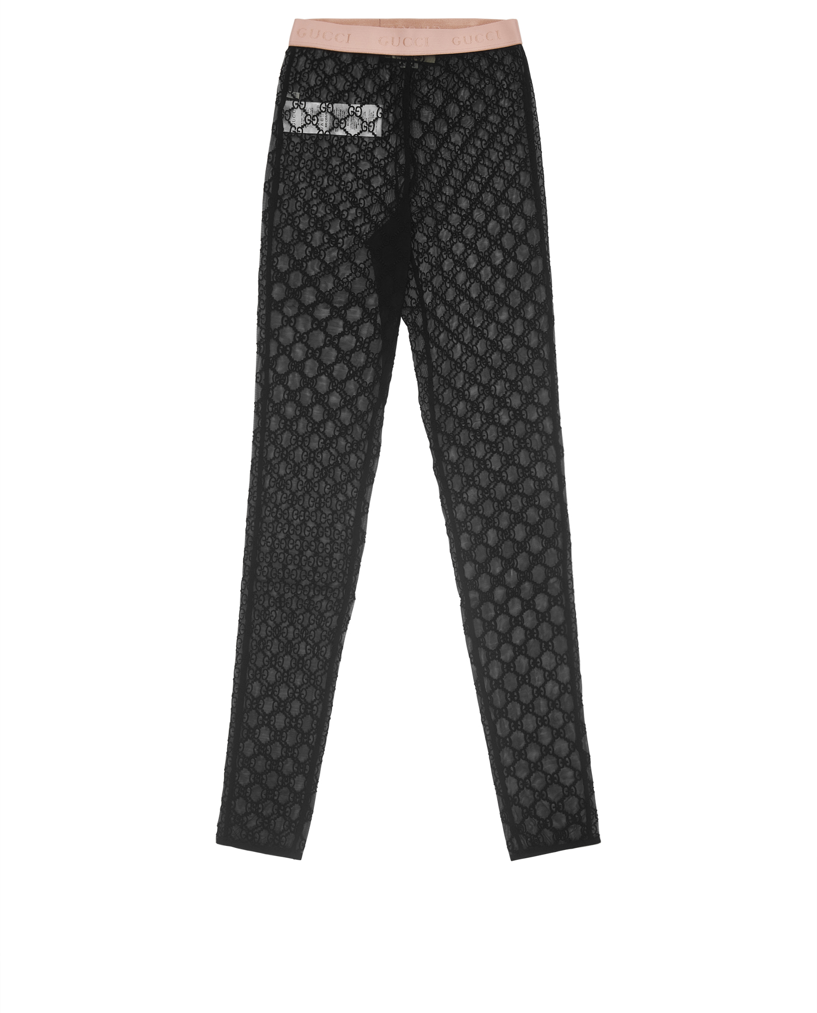 Gucci GG Embroidered Tulle Leggings, front view