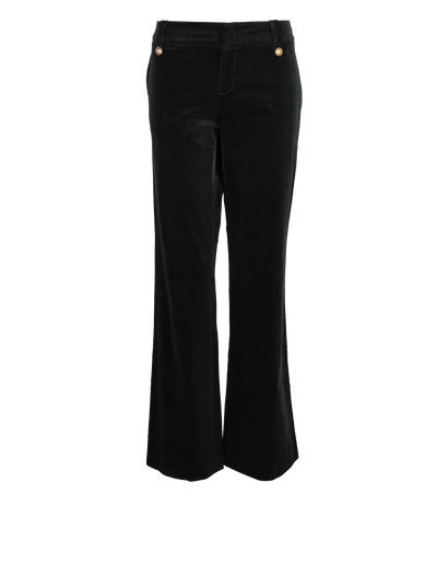 Gucci Velvet Trousers, &pound;80, Clothing, Black, Cotton, Front view