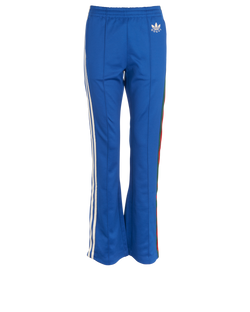 Gucci x Adidas Side-Panel Flared Joggers, Poly/Cotton, Blue, Sz XXS, 3*