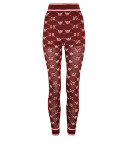 Gucci x Adidas GG Trefoil Joggers, Wool/Viscose, Burgundy/Pink, Sz XS, 3*
