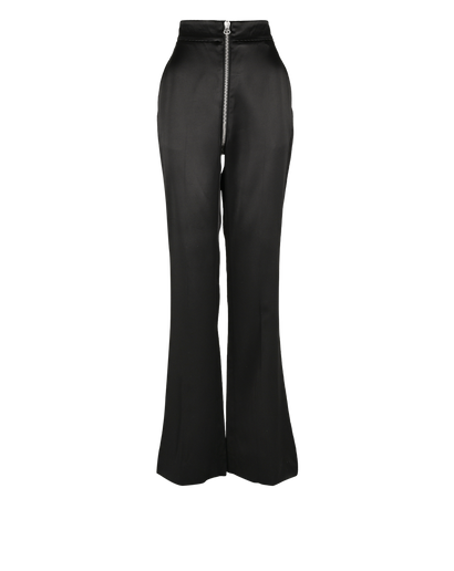 Gucci Zipper Detail Trousers, &pound;250, Clothing, Black, Viscose, Front view