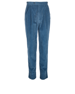 Gucci Corduroy Trousers, Mens, Cotton, Blue, Sz S, 3*