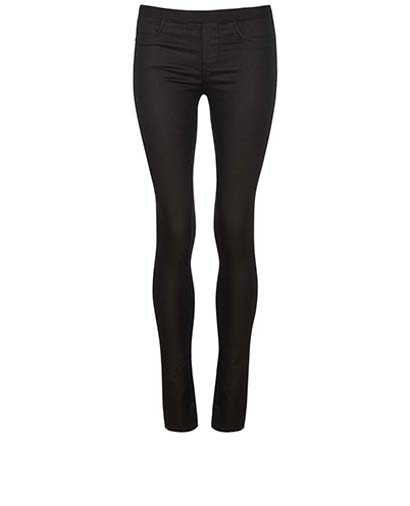 Helmut Lang Wet Look Jeggings, front view