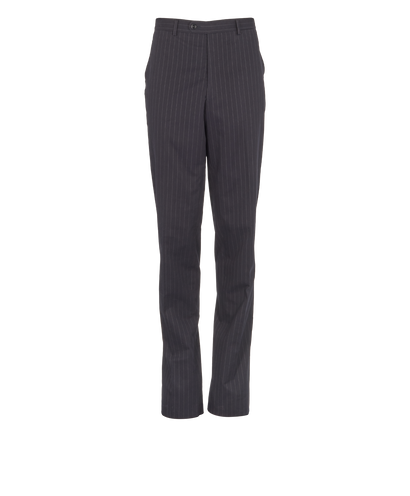 Hermes Striped Trousers, &pound;175, Clothing, Navy, Cotton/Polyester (Polymer), Front view