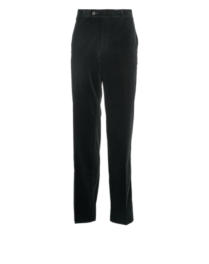 Hermes Corduroy Trousers, &pound;195, Clothing, Black, Cotton, Front view