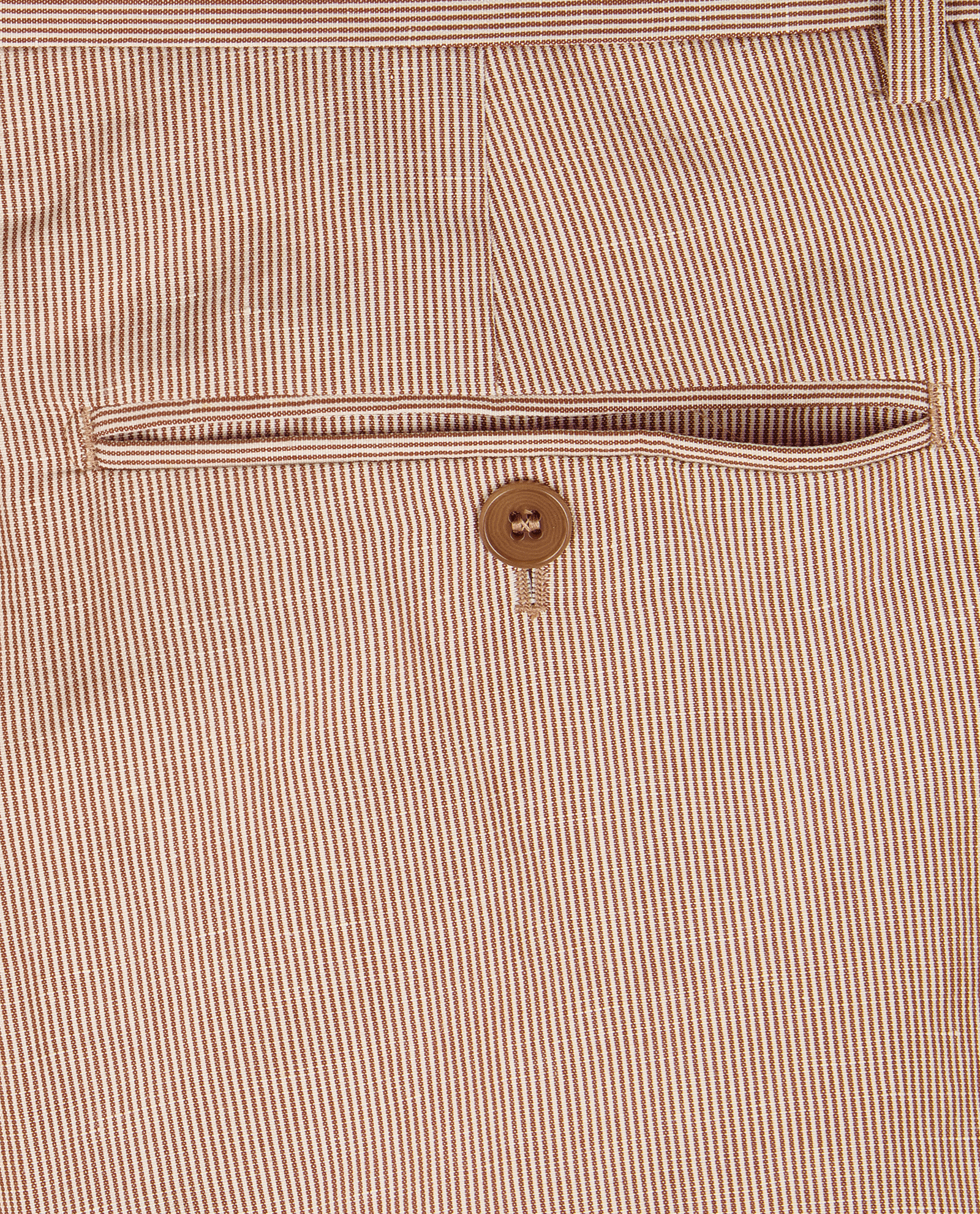 Hermes Striped Trousers, &pound;190, Clothing, Brown, Cotton/Lace (Cotton), Other view