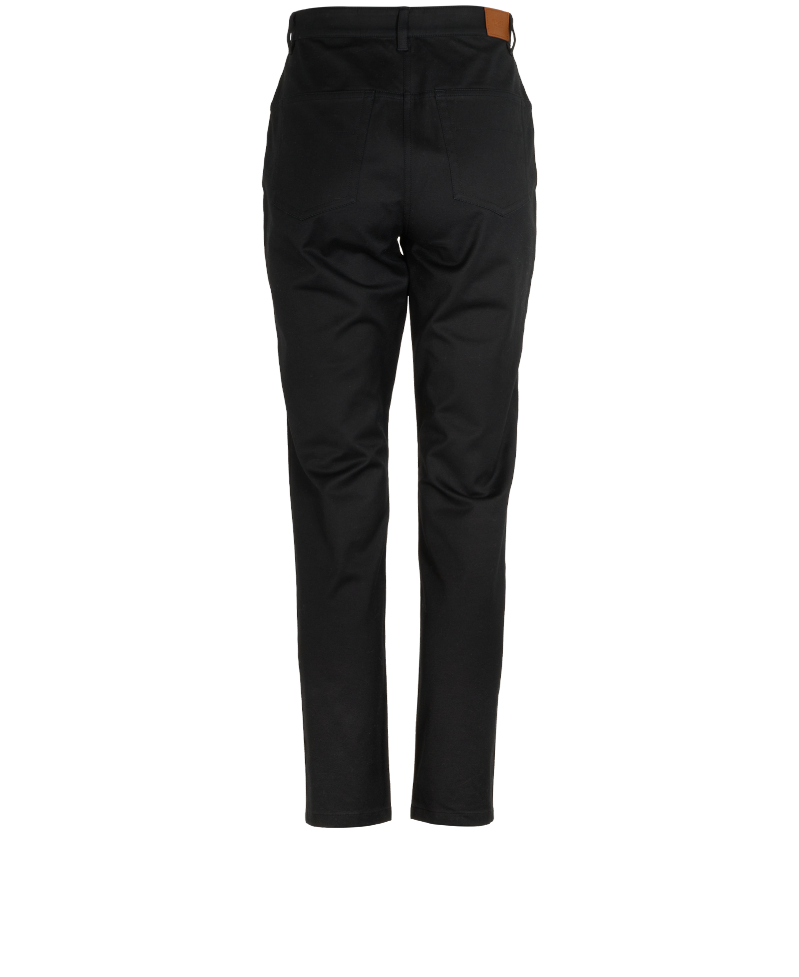 Hermes Straight Leg Trousers, &pound;95, Clothing, Black, Cotton, Back view