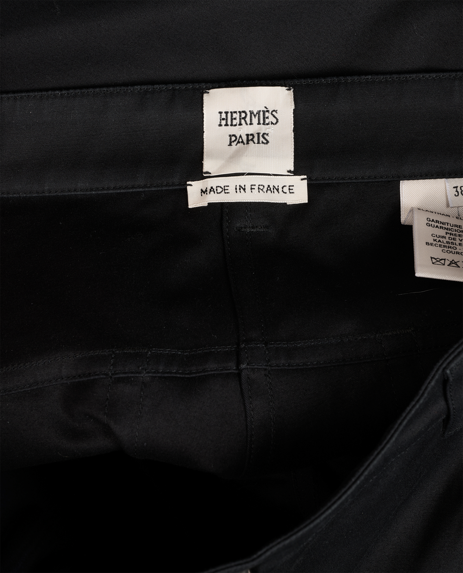 Hermes Straight Leg Trousers, &pound;95, Clothing, Black, Cotton, Other view