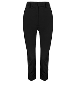Jil Sander Cropped Trousers, Cotton, Black, UK 14