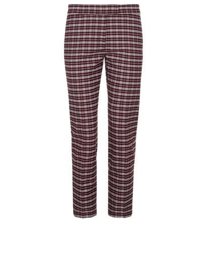 Joseph Check Tapered Trousers, £10, Clothing, Red/White, Polyester (Polymer)/Wool, Front view
