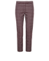 Joseph Check Tapered Trousers, £10, Clothing, Red/White, Polyester (Polymer)/Wool, Front view