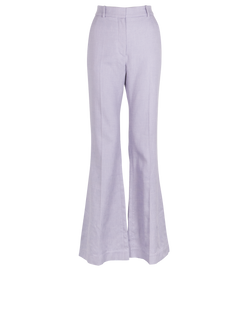 Joseph Pleated Wide Leg Trousers, Viscose, Purple, UK6, 3*