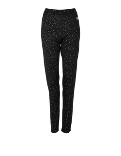 Kenzo Dotted Trousers, Viscose, Black/Silver, Sz L, 3*