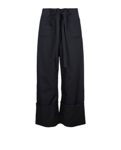 Loewe Tie Waist Trousers, Cotton, Black, UK8, 2*