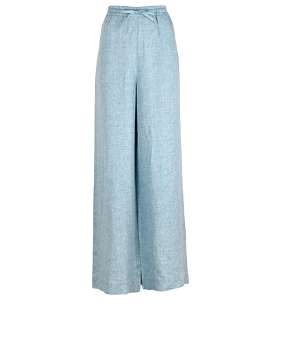 Loro Piana Trousers, £395, Clothing, Blue, Linen, Front view